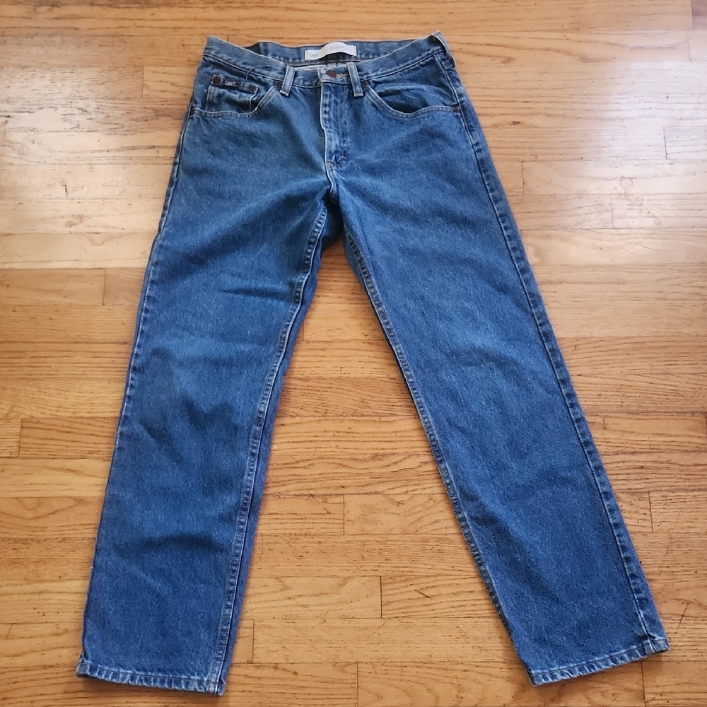 Lee Womens Straight Blue Jeans